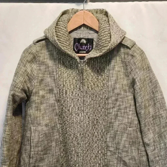 Clutch Exclusive‎ Vintage Full Zip Jacket Long Sleeve Hooded READ DESC. FOR SIZE - Picture 3 of 16